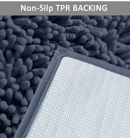 Bathroom Rugs Bath Mat Chenille Bath Rug, Extra Soft and Absorbent Shaggy Bathroom Mat Rugs, Washable, Strong Underside, Plush Carpet Mats for Kids Tub, Shower, and Bath Room - Image 5